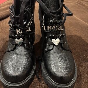 Karl Lagerfeld Paris womens Mela Combat Boot,